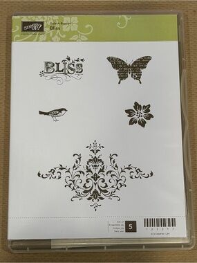 Stampin' Up! Bliss Stamp Set - Green & Black Designs